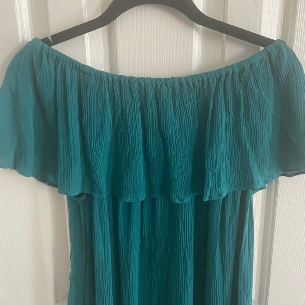 Loft off shoulders teal size S